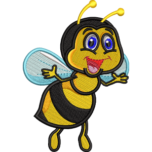 honeybee embroidery design